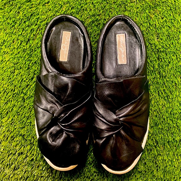 Halogen Leather backless slip-on sneakers - size 6 - Picture 3 of 3